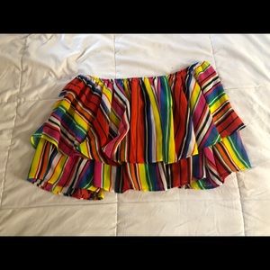 F21 Striped Off The Shoulder Top